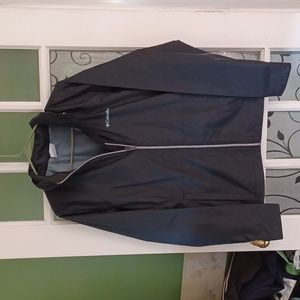 Columbia hooded wind breaker jacket packable black size large